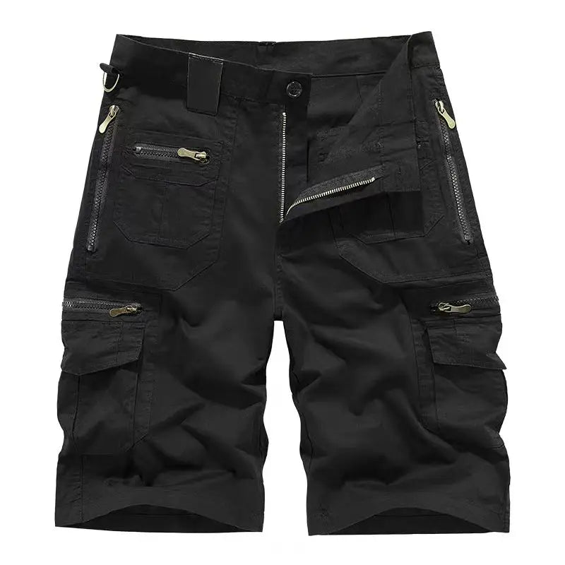 2024 new summer shorts for men, Japanese workwear shorts, casual five quarter shorts, straight leg multi pocket shorts for men