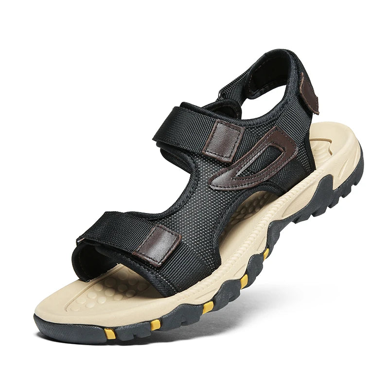 Hot Sale Summer Sandals Mens Big Size 38-47 Outdoor Beach Casual Shoes Fashion Dropshipping Khaki Blue