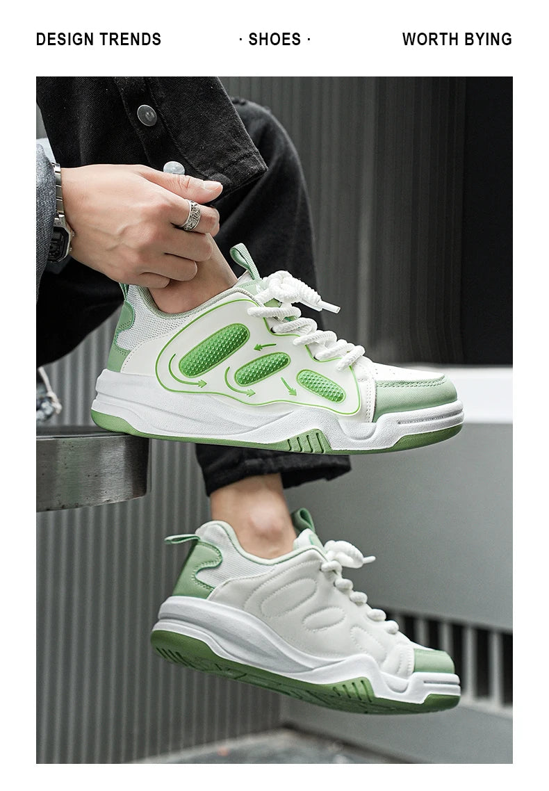 Sneakers for Men Vulcanized Shoes Personalized  Skateboard Trend Casual Street Running  Rebound Anti Slip Outdoor Running Shoes