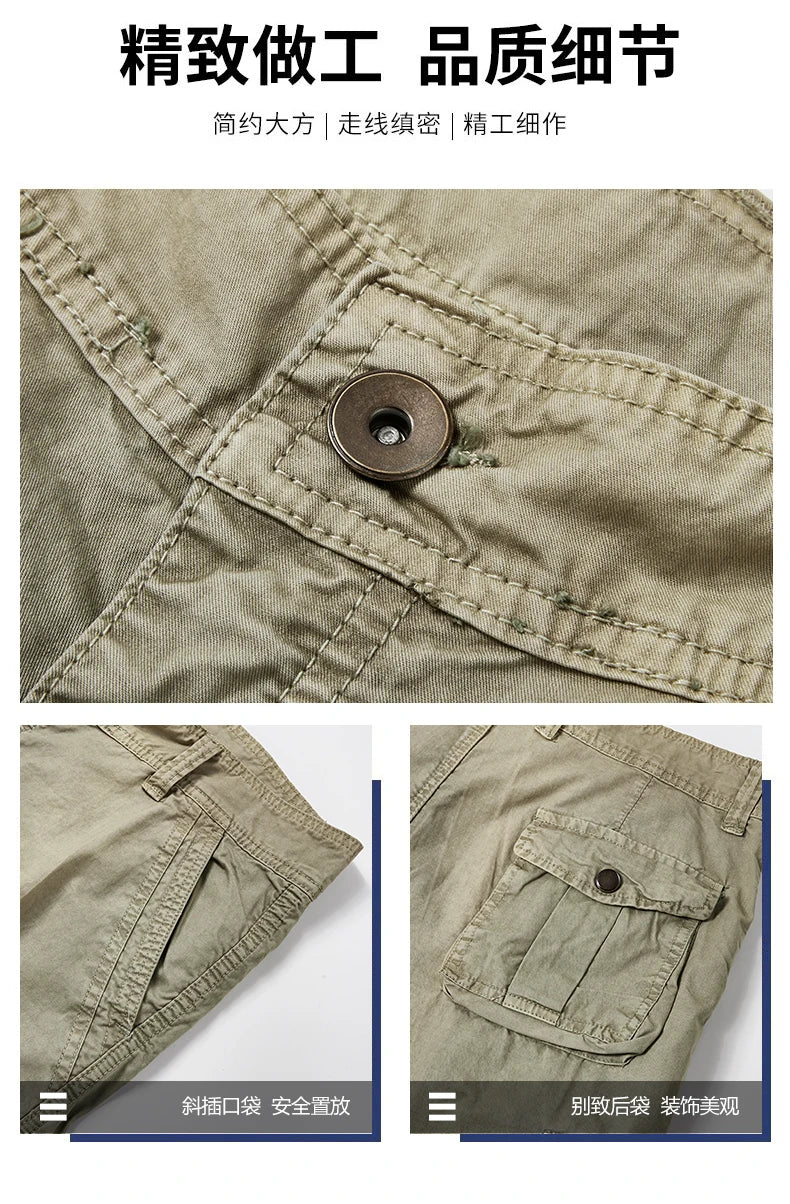 Shorts Male Slim Workout Shorts Lightweight Outdoor Mens Casual Hiking Cargo Fishing Short Pants Summer Quick Drying Work Shorts