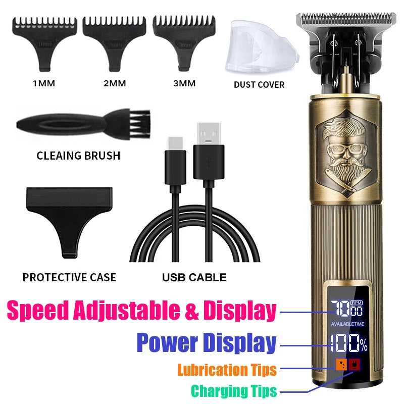 Electric Trimmer Hair Clipper for Men Cutting Machine Shaving Haircut Beard Trimmer Barber Cutter Mower Men's Electric Shaver