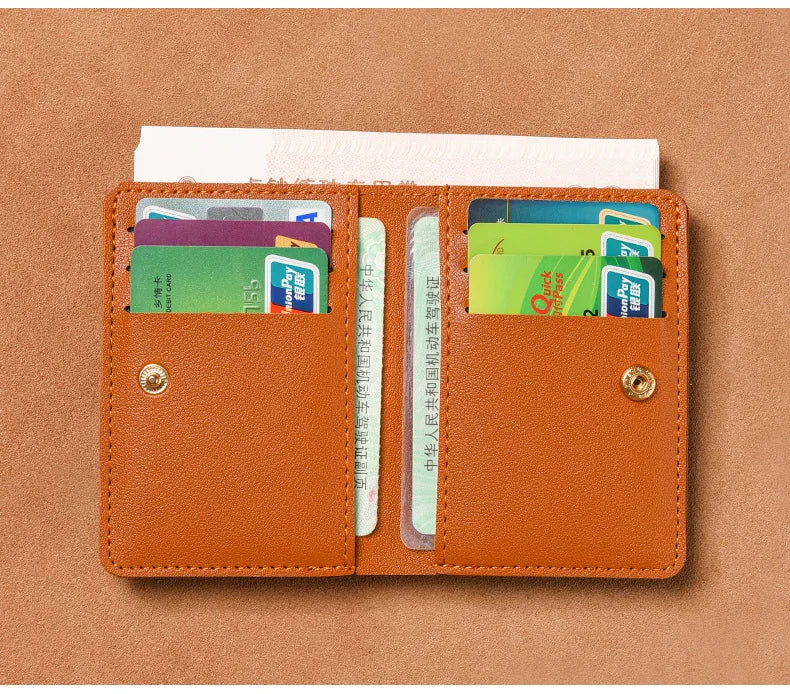 Classic Designer PU Leather Small Wallet for Men Short Simple Women's Purse Fashion Ultra Thin Credit Card Bag Coin Purse
