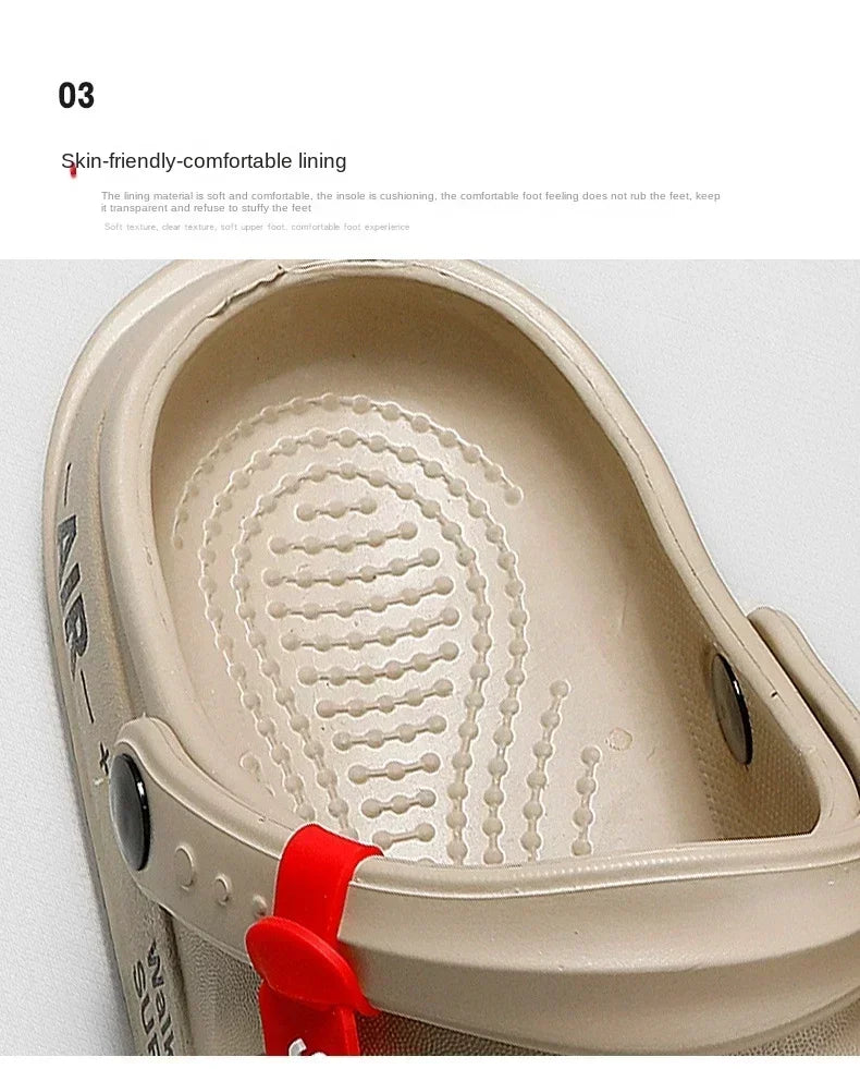 Water Shoes Sandals For Men Black White Men Women Sandals Breathable Home Slippers Outdoor Fashion Garden Clogs Couple Shoes