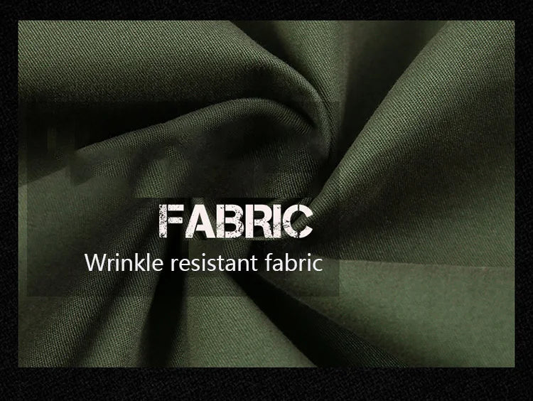 Summer men's thin short sleeved shirts, men's outdoor work clothes, multi bag half sleeved tops, pure cotton washed shirts