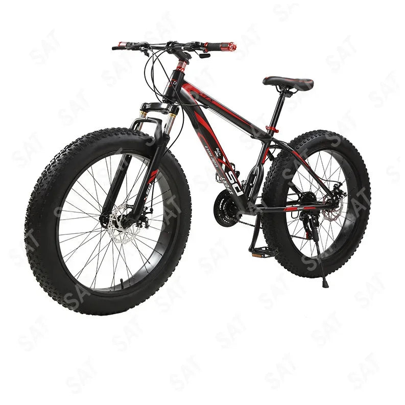 -For 26 X4.0 Fat Tire Men Desert Snow Bike Dual Disc Brake Variable Speed Thick Tire Bicycle