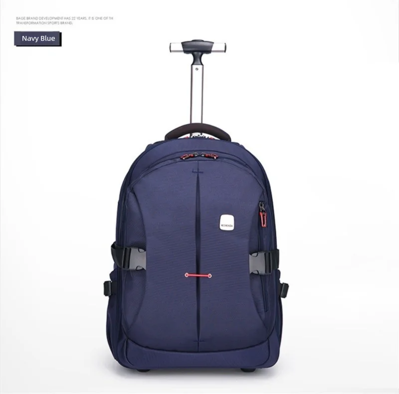 Airline Approved Carry On Backpack for Men Large Capacity Luggage with Telescopic Handle Durable Wheels TSA Friendly Travel Bag