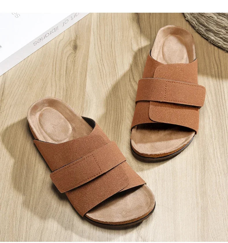 Man's Leather Sandal for Men Beach Sandals Men 2025 Designer Men's Shoes Men's Comfortable Slipper Original Brands Shoes Summer