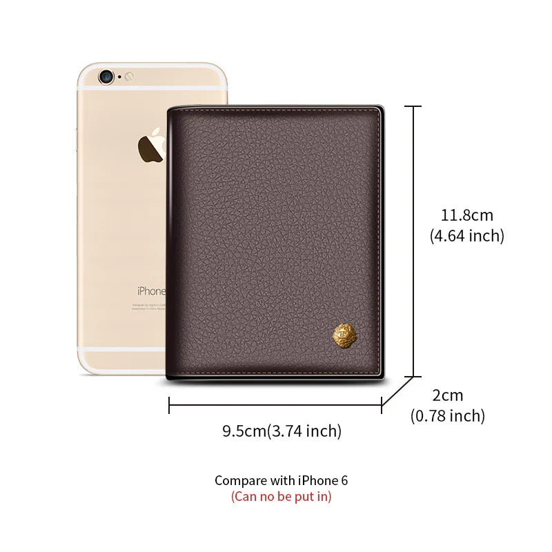 LAORENTOU Men Genuine Leather Wallet Small Card Holder Wallet Gift for Husband,  Boyfriend