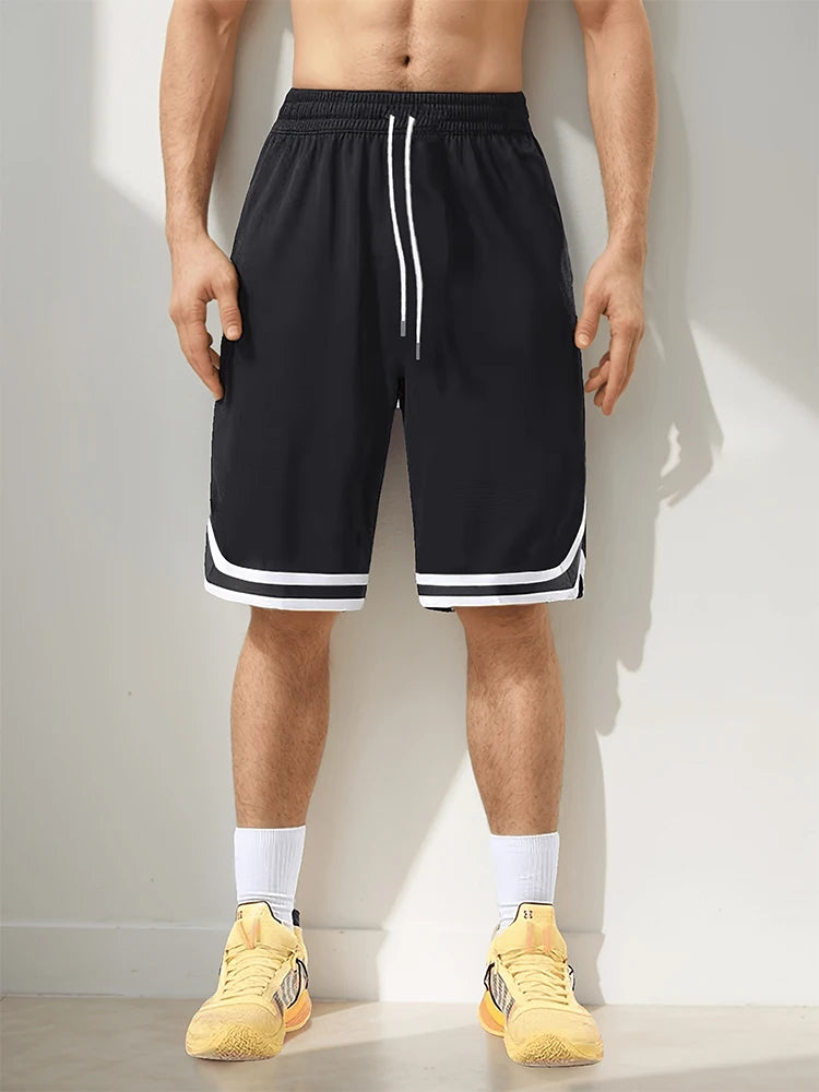 Basketball shorts for men's summer sports training in 2025, casual loose and breathable pants, American five point shorts