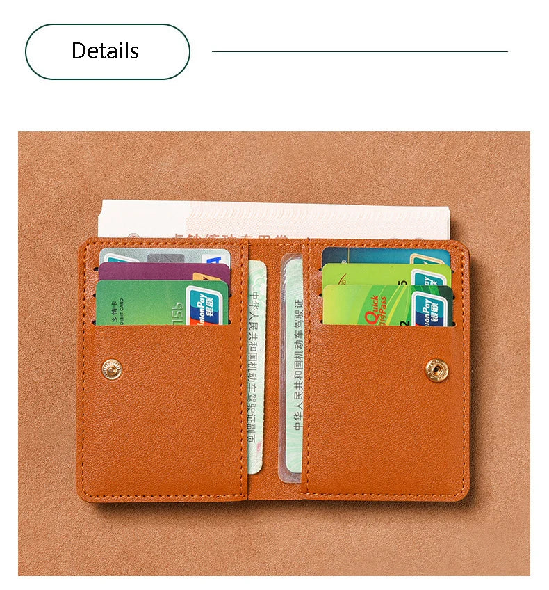 Classic Designer PU Leather Small Wallet for Men Short Simple Women's Purse Fashion Ultra Thin Credit Card Bag Coin Purse