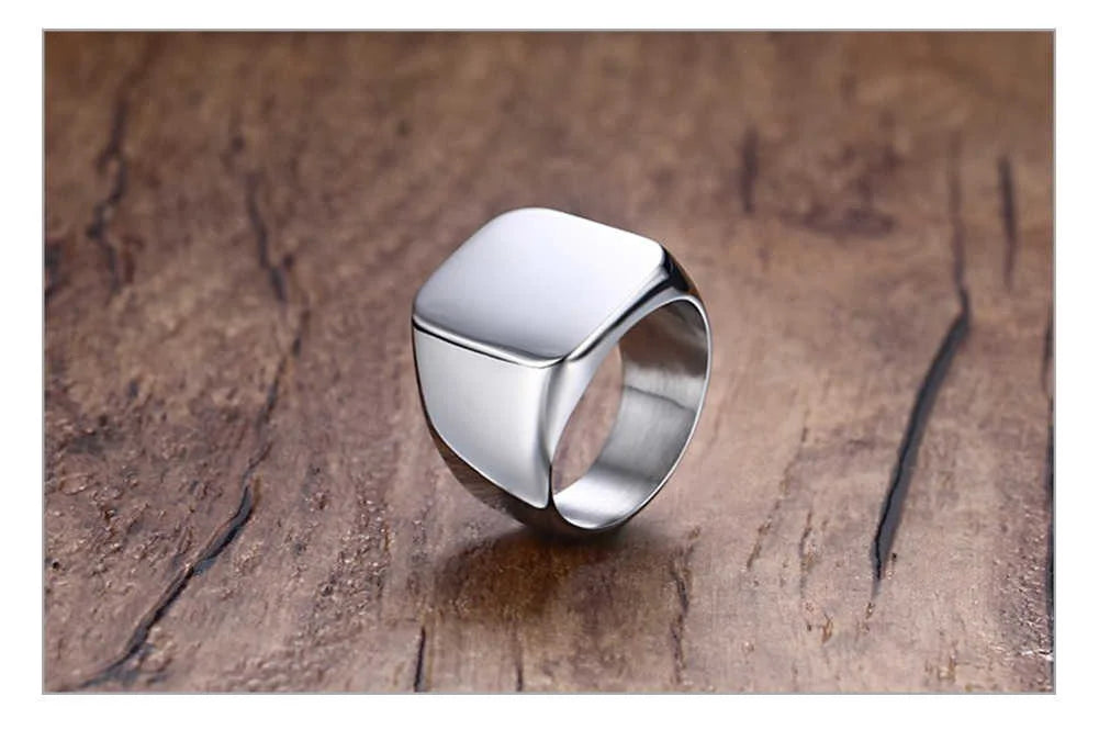 Vnox 18mm Signet Ring For Men Women, The Zodiac 12 Horoscope Constellation Sign Finger Band, Stainless Steel Aries Punk Ring
