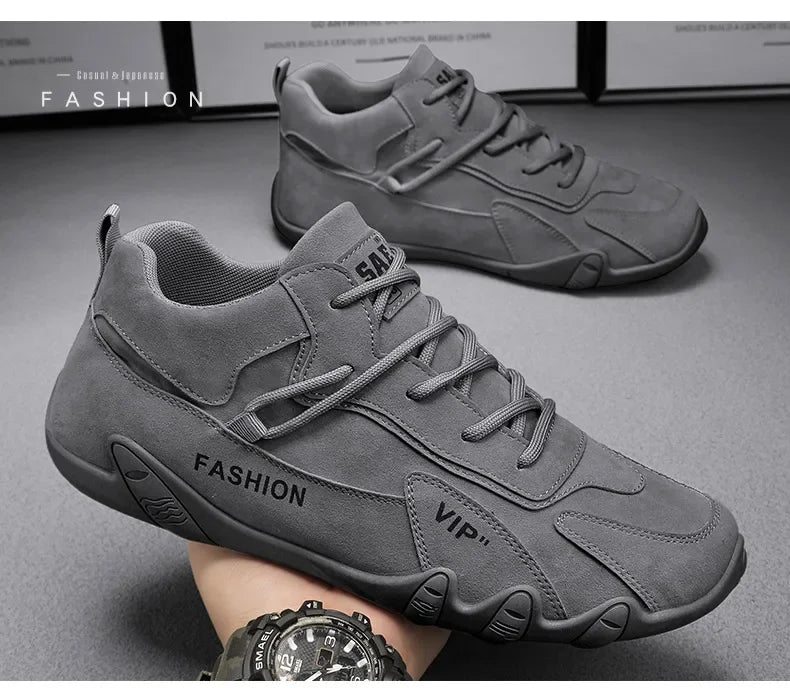 Ankle Boots For Men 2025 Spring Man Casual Sneakers Non Slip Khaki Work Mens Shoe Short Boots Loafers Lace Up Zapatillas Hombre
