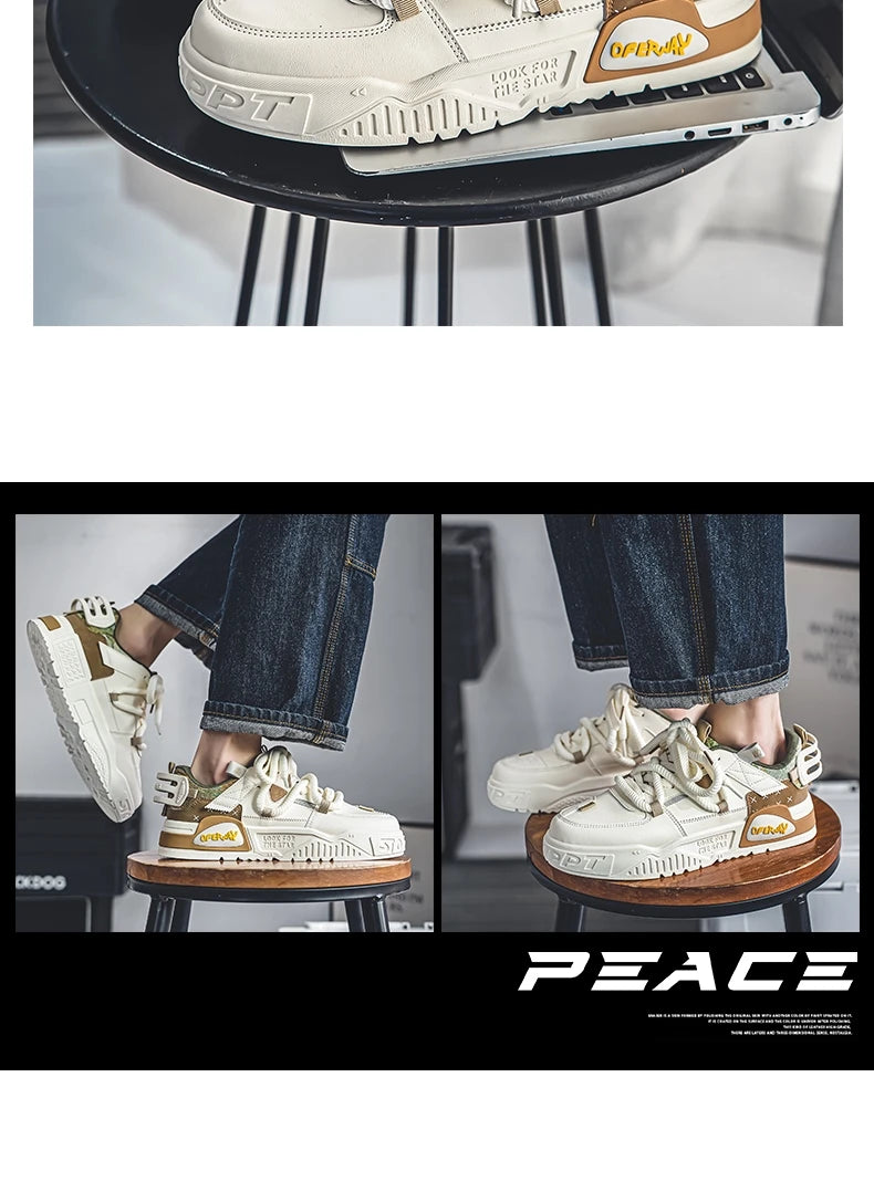 Shoes For Men Tennis Bread Hip-Hop Punk Skateboard Shoes Fashion Male Sneakers Couple Outdoor Sport Casual Shoes