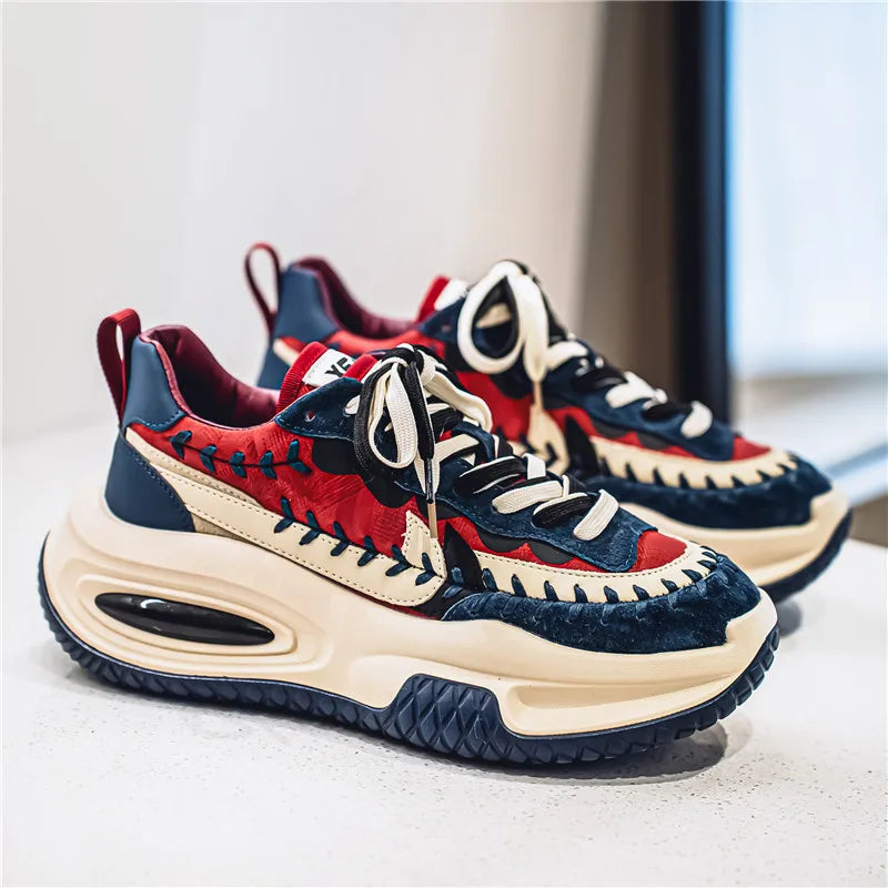 Trendy Men Sneakers Luxury Chunky Casual Sneakers For Man Height Increasing Dad Shoes Breathable Sports Shoes Male Sneakers