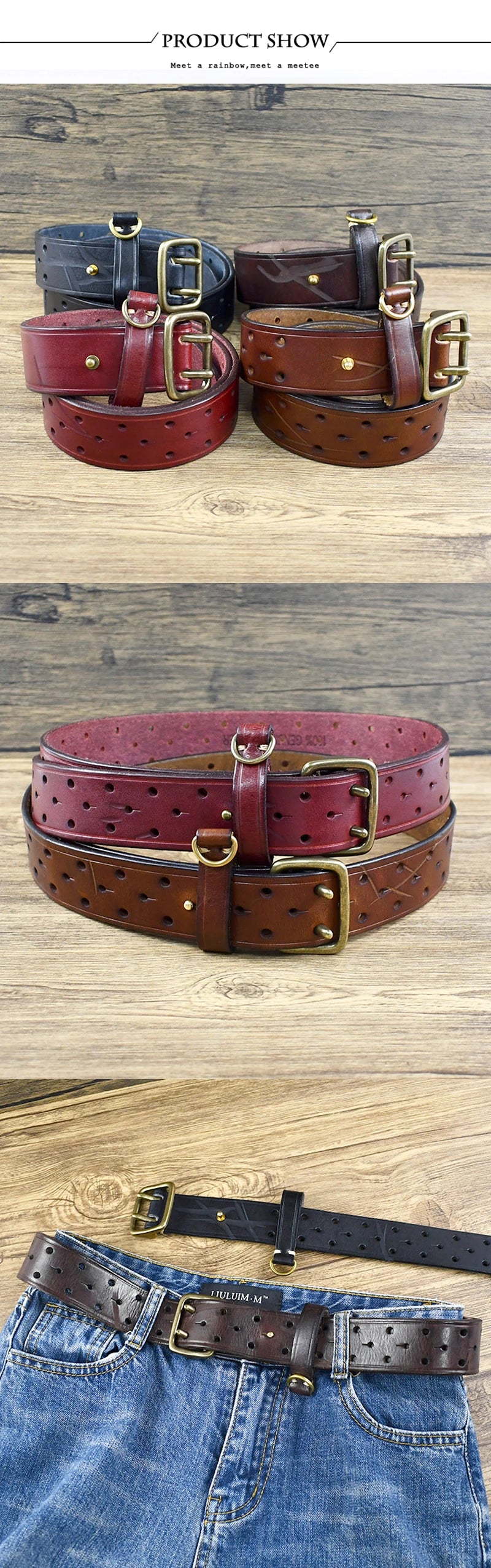 Pure Cowhide 3.8cm Wide Genuine Leather Belt for Men Double Pin Buckle Male Jeans Belts Top Quality Luxury Gift Waistband