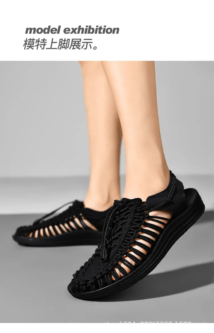 Men's Sandals Woven Casual Mens Beach Shoes 2025 New Comfortable Soft Men's Sandals Summer Casual Shoes for Men Sandalias Hombre