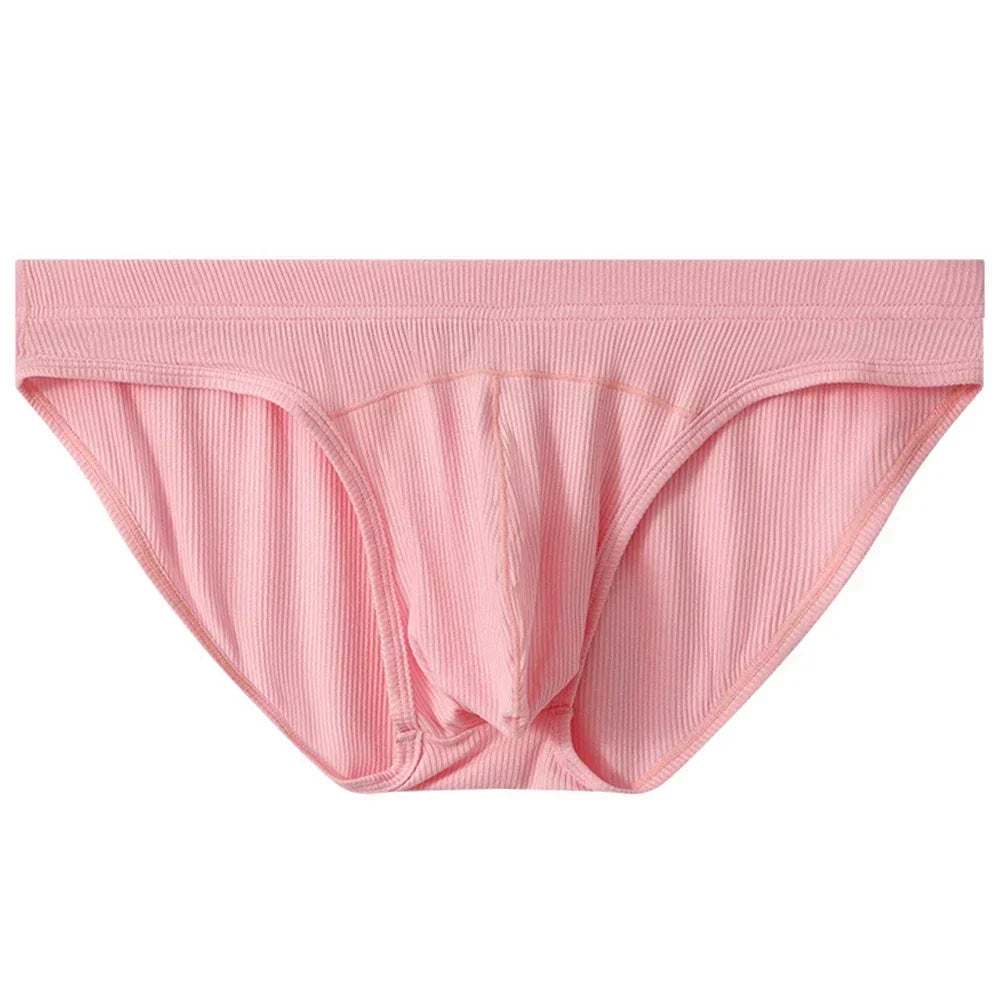 Underwear Men Threaded Low Waist U Convex Pouch Breathable Briefs Summer Quick-Drying underpants men Bikini Slip Homme panties