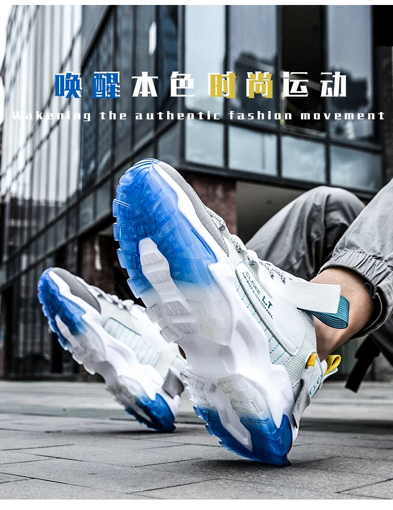 2023Men's Sneakers  Summer Mesh Breathable Casual Shoes Lightweight Walking Men Shoes Soft Sole Tenis Fitness Shoes