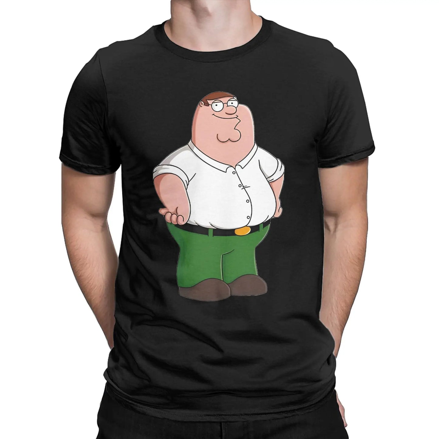 Men T-Shirts Families Guys Peter Griffin Amazing Cotton Tee Shirt Short Sleeve Funny Tv T Shirt Round Collar Clothes Graphic