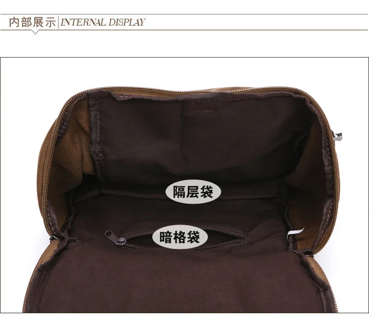 2025 Fashion Large Man Travel Bag Mountaineering Backpack Male Luggage Canvas Bucket Shoulder Army Bags For Boys Men Backpacks