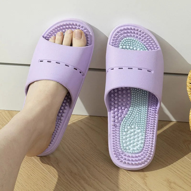 Home Slippers Men Women Massage Slides Summer Beach Sandals Casual Flip Flops Indoor Outdoor Shoes Bedroom Bathroom Flats
