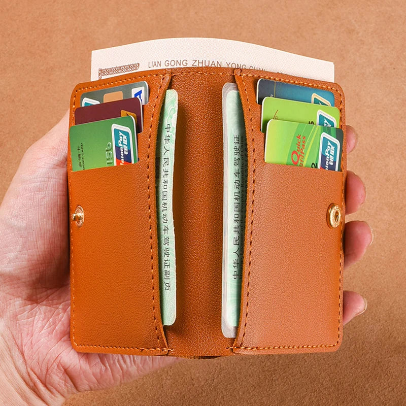 Classic Designer PU Leather Small Wallet for Men Short Simple Women's Purse Fashion Ultra Thin Credit Card Bag Coin Purse