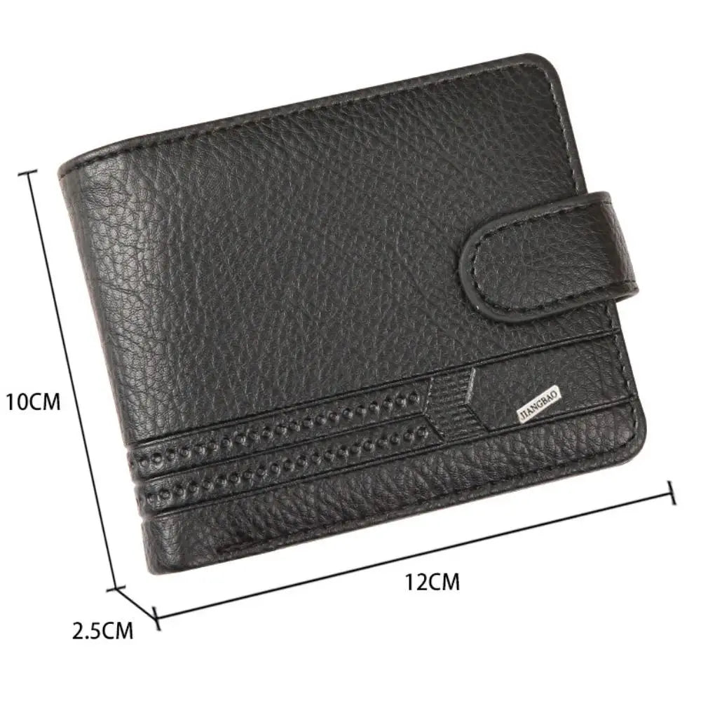 Men Wallets Leather Zipper Purse Man Slim Card Horders Quality Male Short Multi-card Wallet Coin Pocket Purse