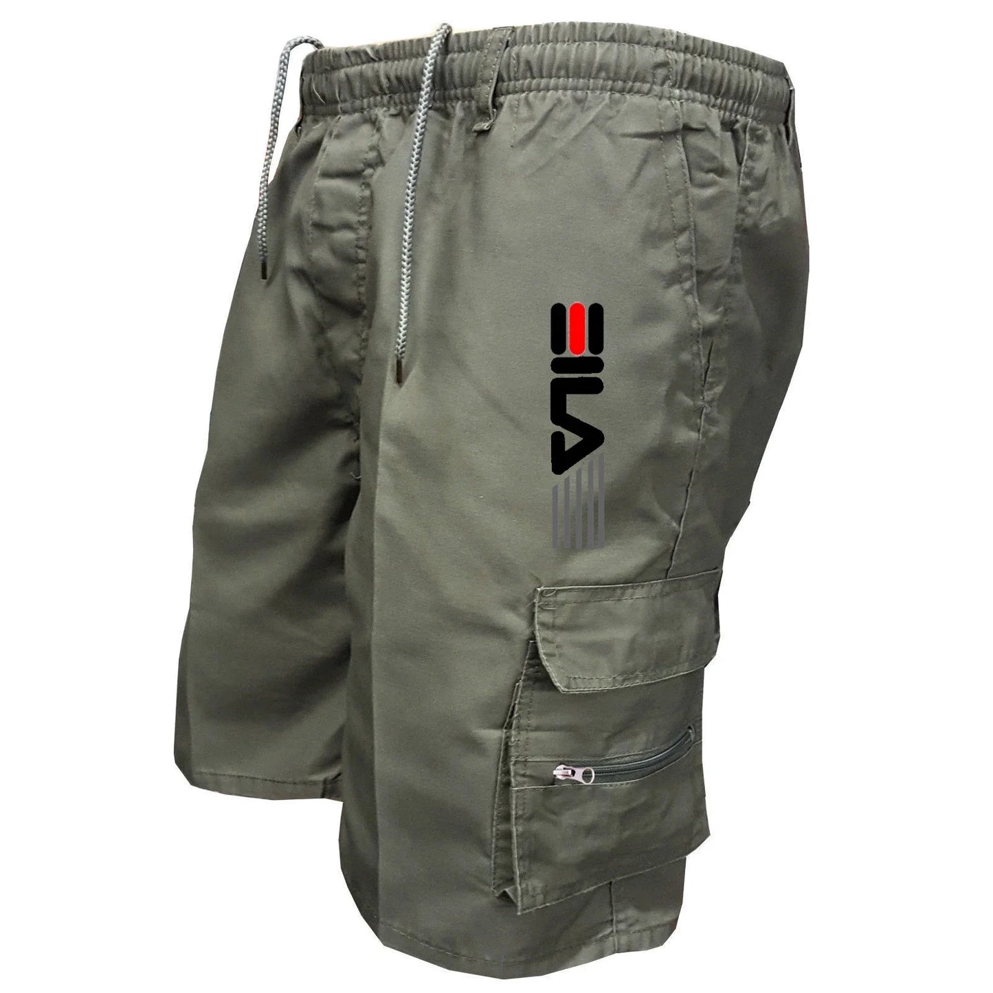 2025Men's Casual Work Shorts Multi-pocket Loose Drawstring Cargo Shorts Outdoor Sports Short Pants for Men Streetwear