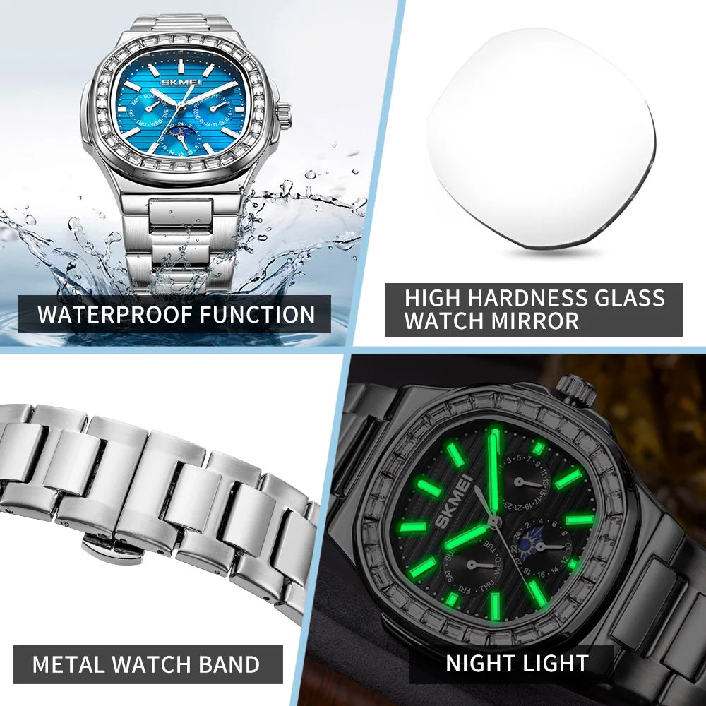 SKMEI Waterproof Wristwatches Top Brand Luxury Movement Quartz Watch For Men Women Calendar Time Clock Male Watches Reloj Hombre