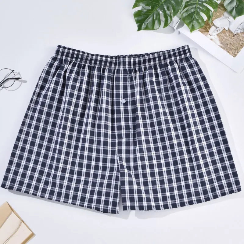 1PC 100% cotton men's underwear soft comfortable men's underwear men's shorts home loose elastic men's printed pants breathable