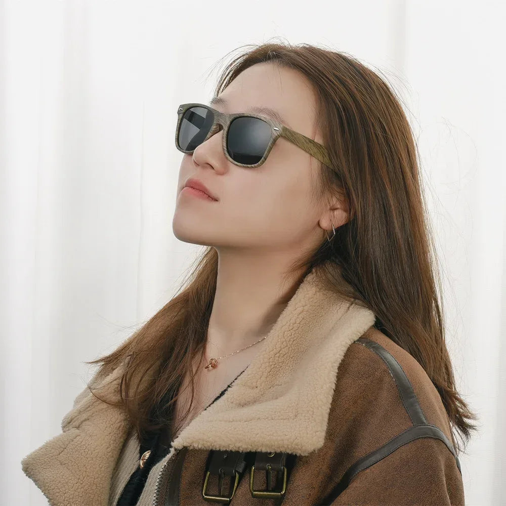 2024 Wood Bamboo Sunglasses for Men Women Classic Fashion Vintage Driving Sun Glasses Boy Black Fishing Eyewear UV400 Eyeglasses