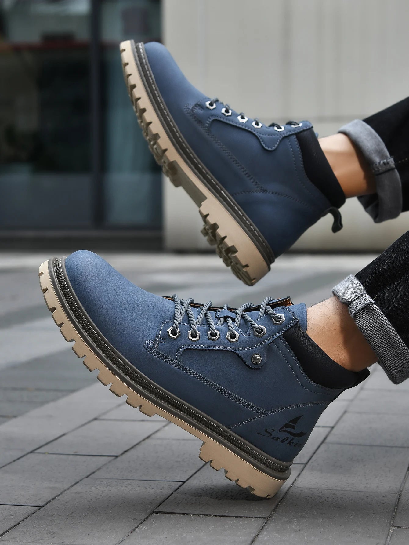 Handmade Men Boots Ankle Winter Leather Shoes Autumn Outdoor Hiking Boots Sneakers Hombres Botas High Top Footwear Anti Slip