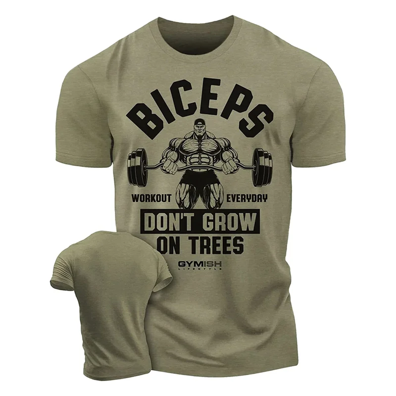 Fashion Mens Workout 3D Printed T-shirts Summer Trend Streetwear Short Sleeve Gym Sports T Shirts Streetwear Oversized Tees Tops