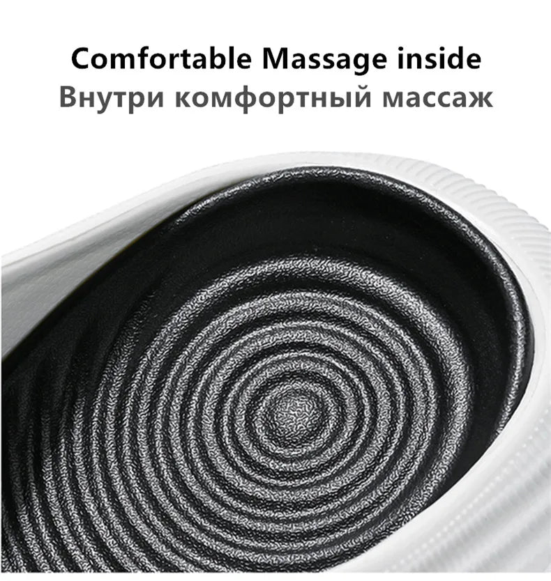 2025 New Men Massage Slippers Slides Indoor Outdoor Sandals Beach Casual Shoes Comfortable Sole Men's Slippers Big Size 40-45