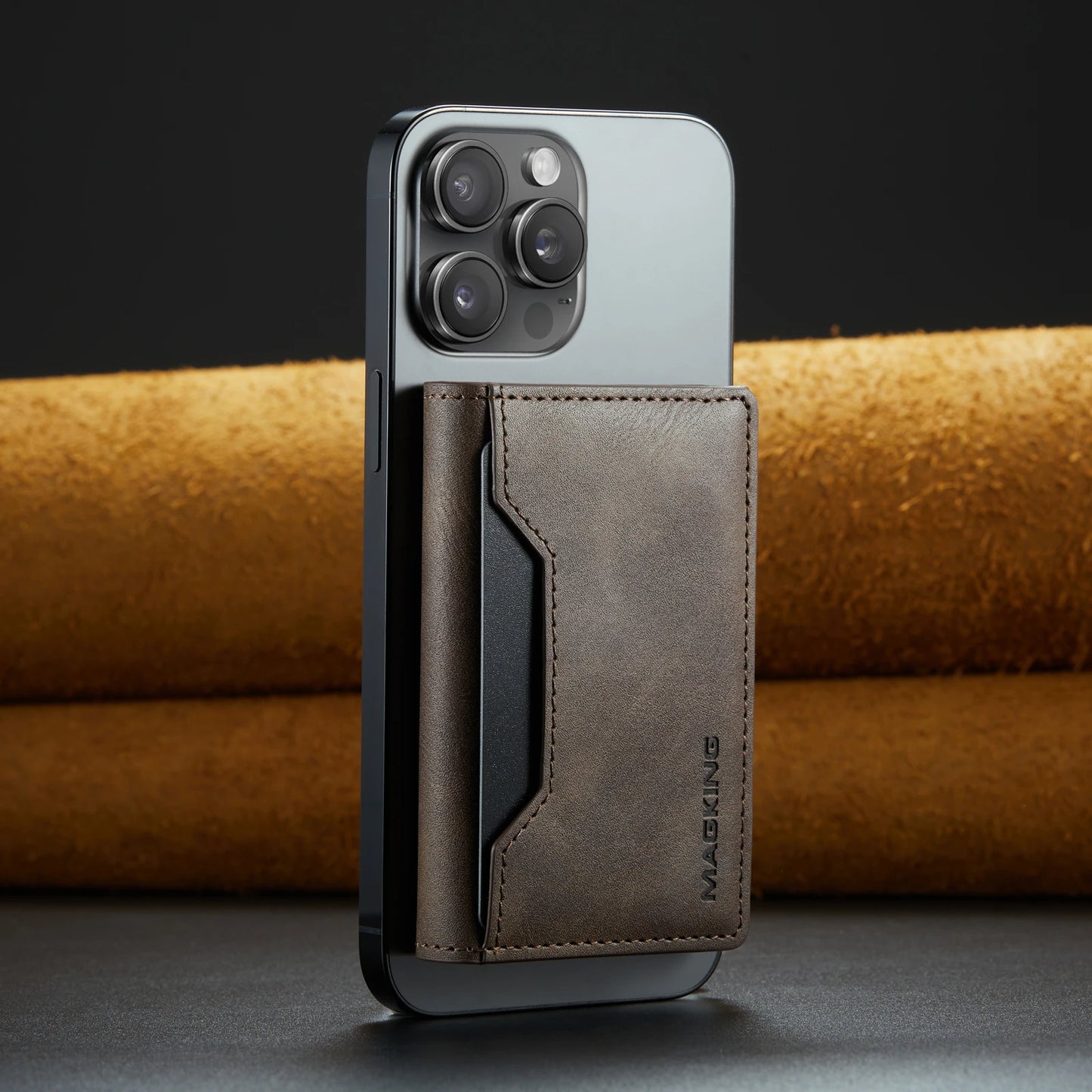 Luxury Fashion Short Strong Magnetic Premium Leather Wallet Men's Coin Cash Cards Holder Women's Foldable Mini Wallet Purse