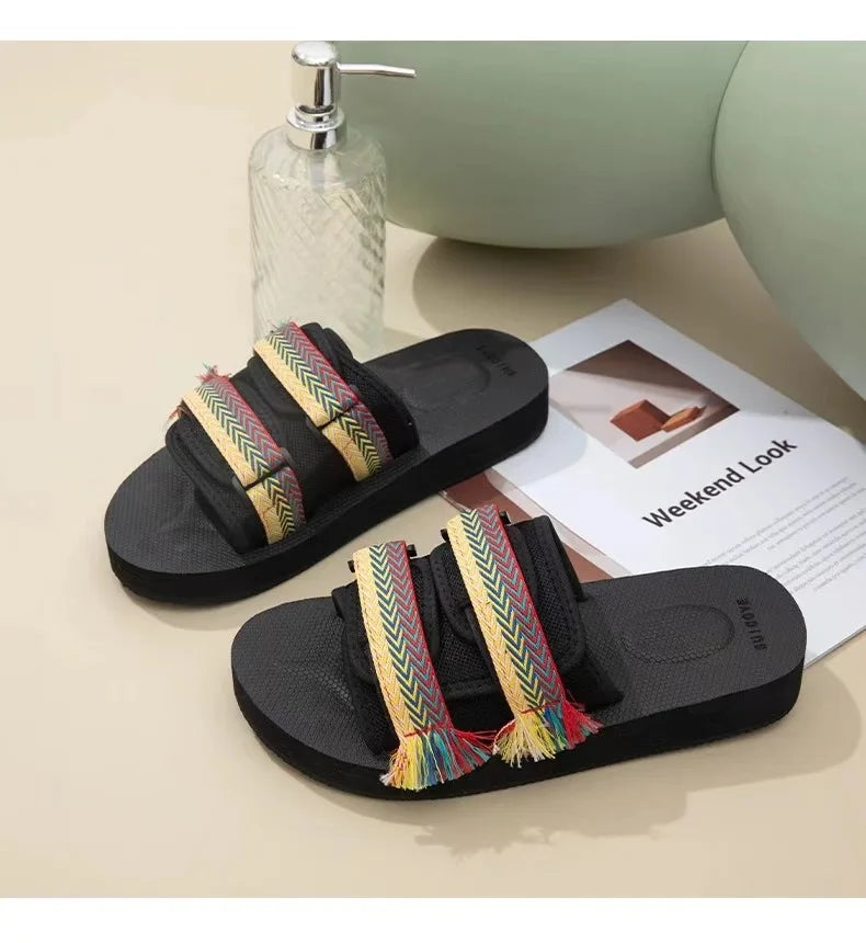 Men Casual Slippers Fashion Indoor Outdoor Beach Women White Sandals Increase Height Round Toe Non-Slip Unisex Zapatos Hombre