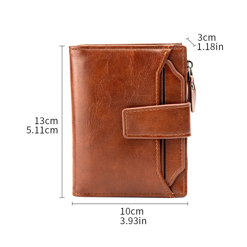 Men's Wallet New Leather Short Vintage Multi-card PU Leather Pop Gift Box Gift