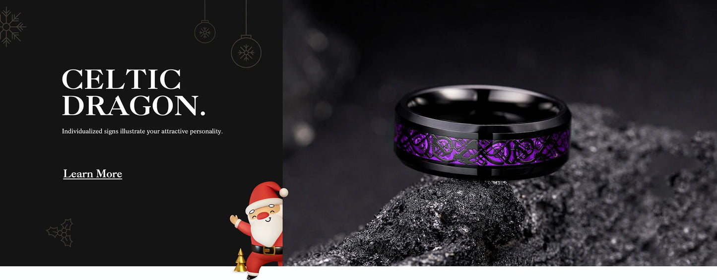 Fashion Men 8mm Rose Gold Color Stainless Steel Rings Double Groove Pattern Promise Rings For Men Wedding Jewelry Accessories