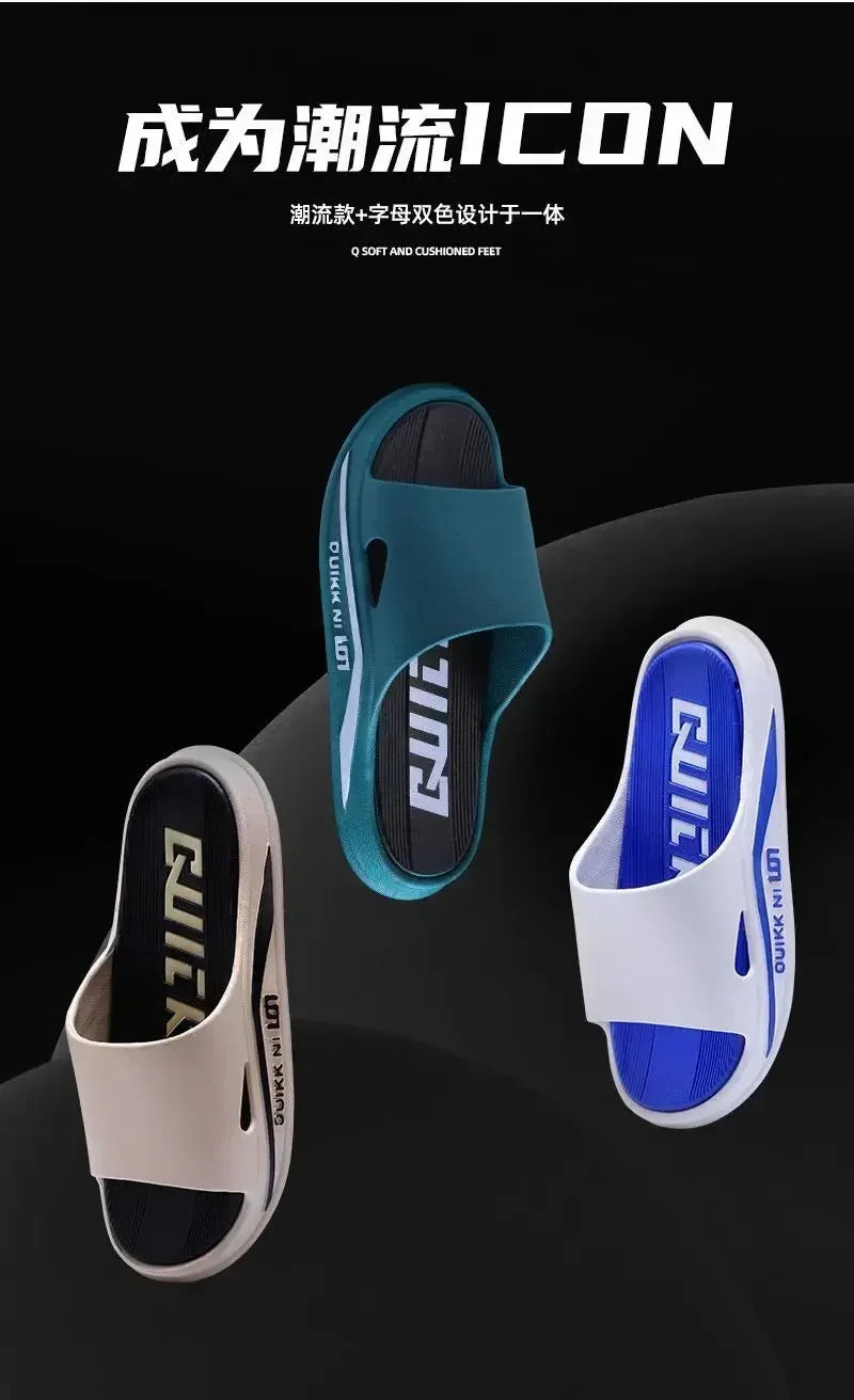Slippers for men, outdoor, indoor, anti slip, cool, summer, non smelly feet, PVC home shoes, anti odor, bathroom, silent