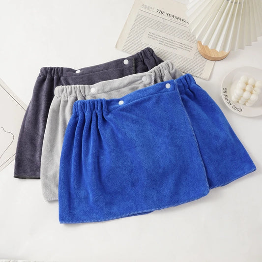 Men's Bath Towel Boxers Briefs Sexy Shorts Can Absorb Water and Wear Externally Underwear Underpants with Buckle Summer Panties