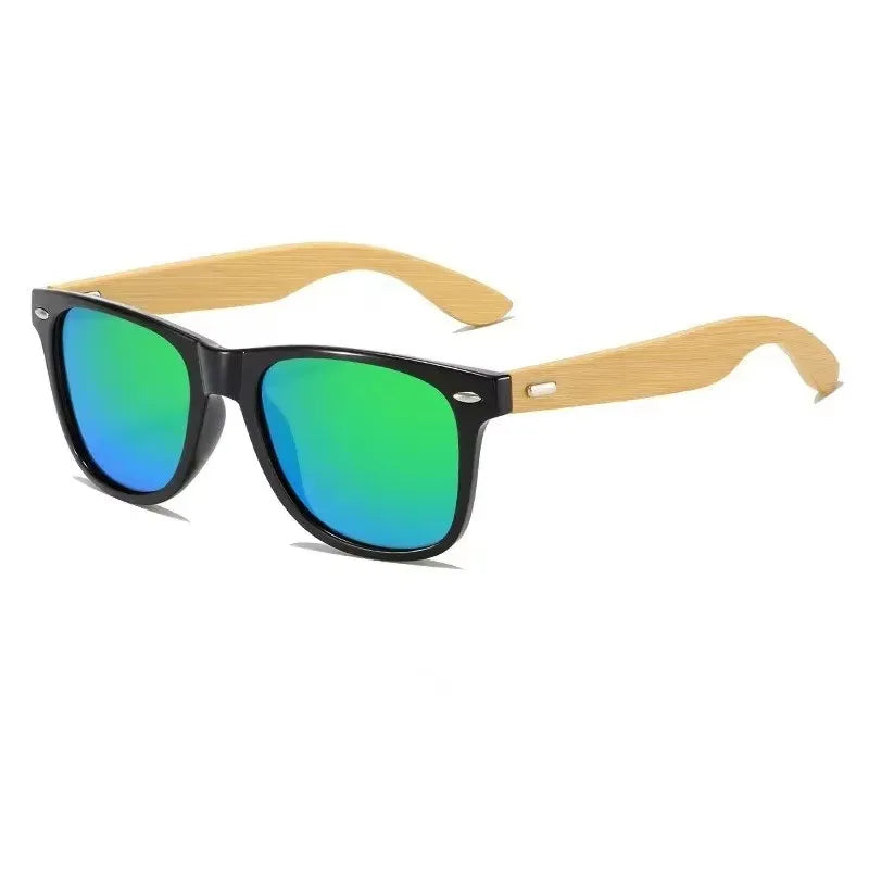 Wood Sunglasses Men Women Square Bamboo Women for Women Men Mirror Sun Glasses Oversize Retro De Sol Masculino Handmade