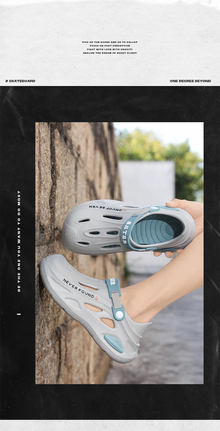 Men's Outdoor Sandals Sport Slippers Beach Slides Breathable Clogs Men Women Casual Garden Shoes Non-slip Men Outdoor Sandals