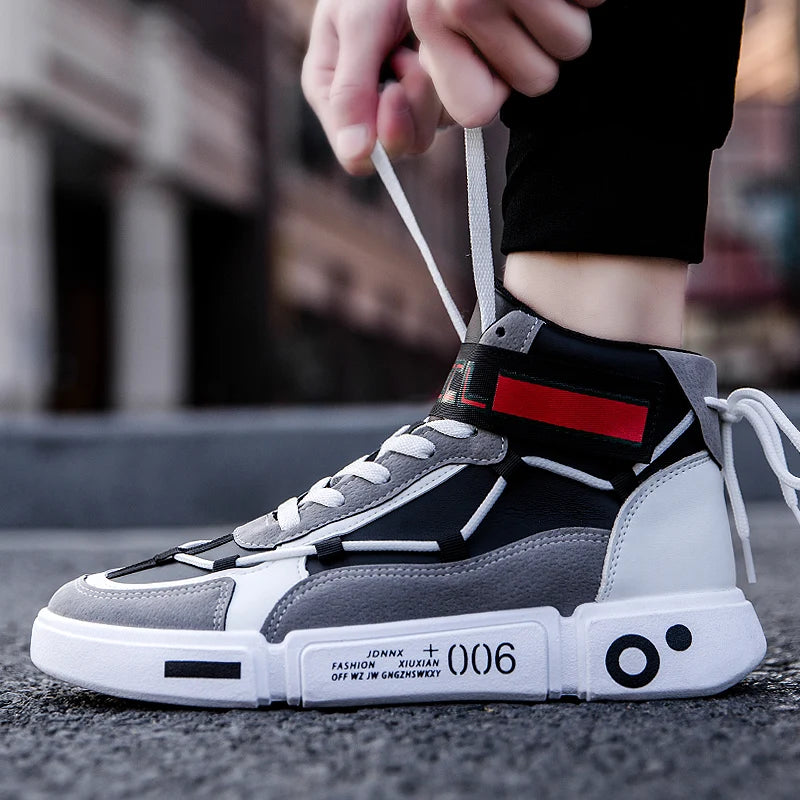 Men's Sneakers New In High Top Running Shoes Round Toe Platform Shoes Casual Fashion for Men Sneakers Breathable Fashion Lace-up