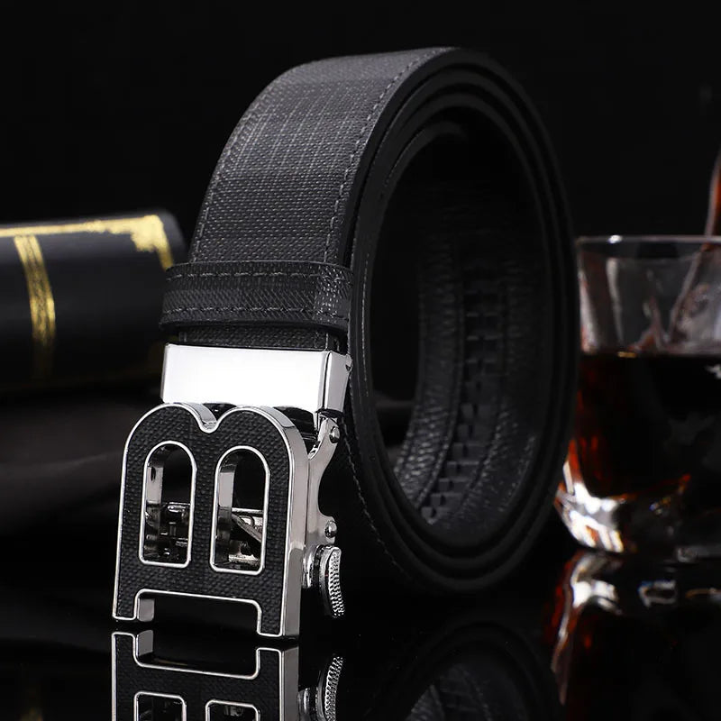 2025 New Business Men Belts Casual Fashion Luxury work belt Designer Famous Brand Male B Buckle Leather Belt for men jeans