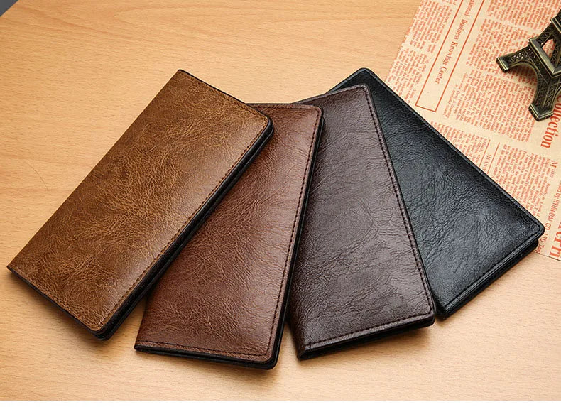 Mens Long Section Wallet Fashion Lightweight Soft PU Leather Mens Horizontal Multifunctional Wallet cartera mujer pURSE