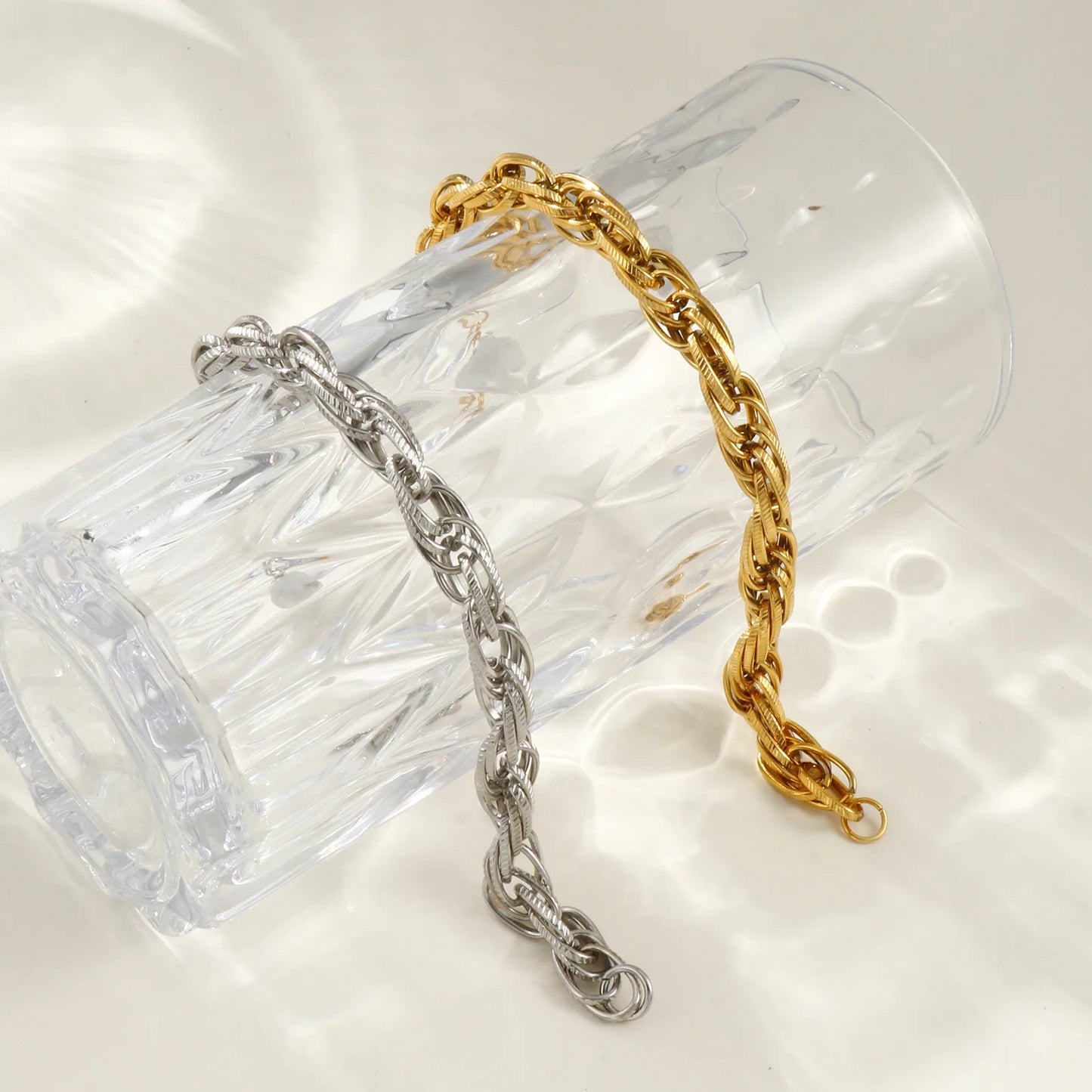1 Piece 8mm Width Dainty Exquisite 304 Stainless Steel Handmade Oval Link Chain Bracelets For Women Men Gift 20cm(7.9") long
