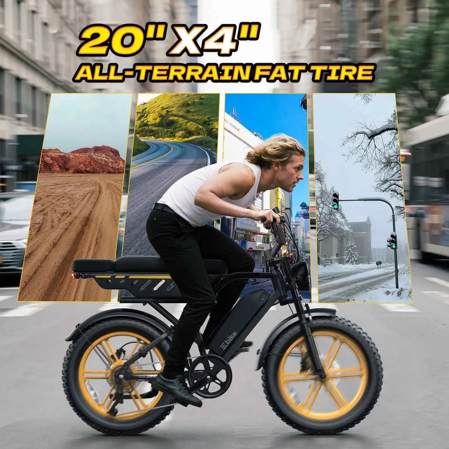 TST Electric Bike for Adults, 1500W Peak Motor Ebike with 48V 15/25/30Ah Built-in Battery, 60/120 Miles Range 28, Customized