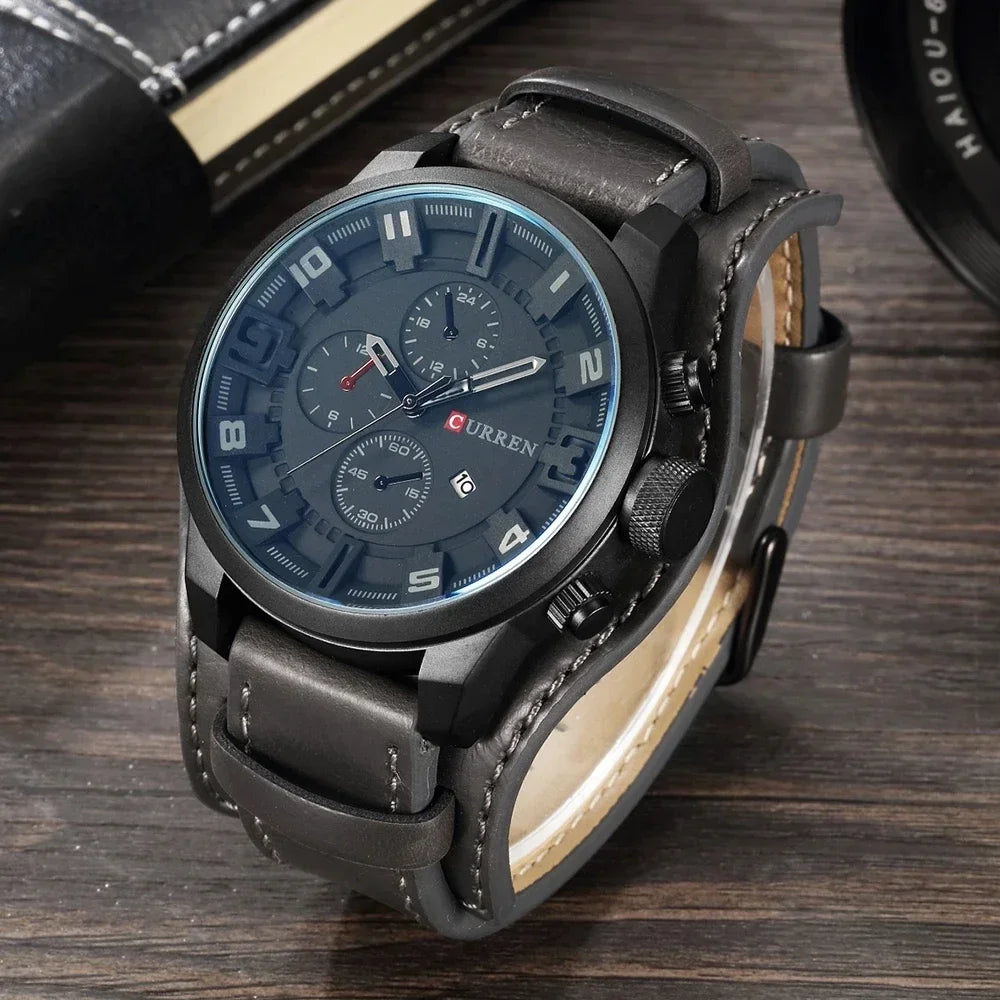Curren Men Watches Top Brand Luxury Army Military Steampunk Male Clock Fashion Casual Quartz Wristwatch Hodinky Relojes Hombre