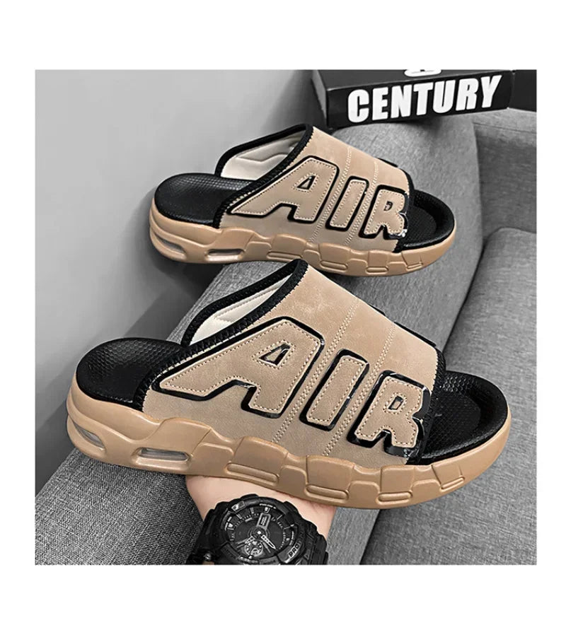 Men's Slippers Air Cushion Design Sandals Summer New PVC Soft Non-slip Men's Sports Slippers for Men Flip Flops Sandalias Hombre
