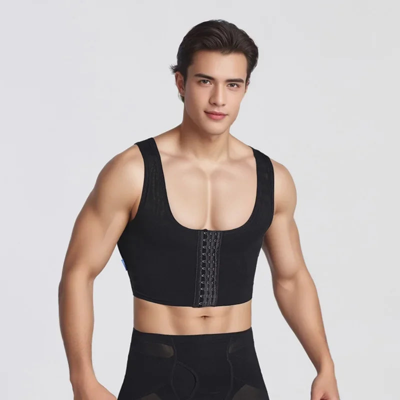 Men Compression Shirts for Men Shapewear Chest Abdomen Control Body Shaper Slimming Undershirt Workout Vest Tank Top